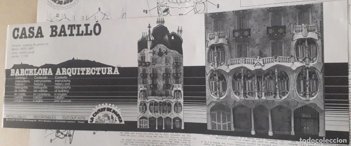 Coleccionismo recortables: Casa Batll&oacute;-Recortable escala 1:100.