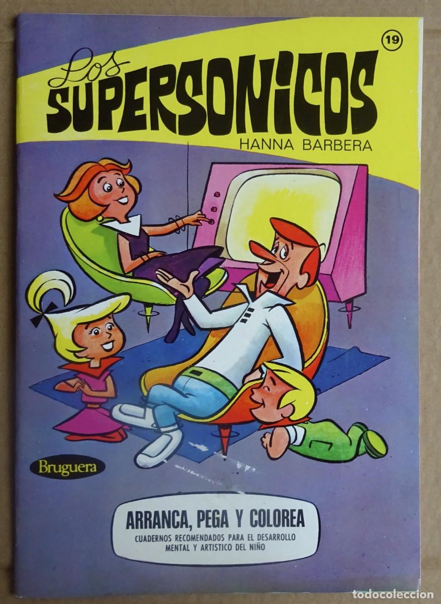 Coleccionismo recortables: LOS SUPERSONICOS ARRANCA PEGA Y COLOREA BRUGUERA