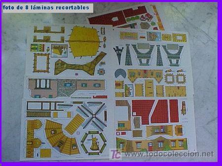 Coleccionismo recortables: papel recortable l&aacute;minas construcci&oacute;n - Foto 1
