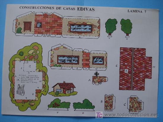 Coleccionismo recortables: RECORTABLE CASAS ED. EDIVAS LAMINA 7 - Foto 1