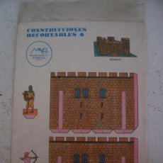 Coleccionismo Recortables: CONSTRUCCIONES RECORTABLES, ED MAVEL Nº1 (CASTILLO) - 2 HOJAS EN PLASTICO