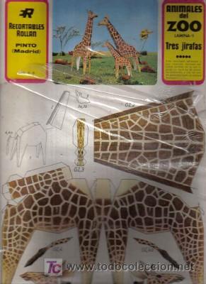 Coleccionismo recortables: RECORTABLE ROLLAN ANIMALES DEL ZOO - Foto 1