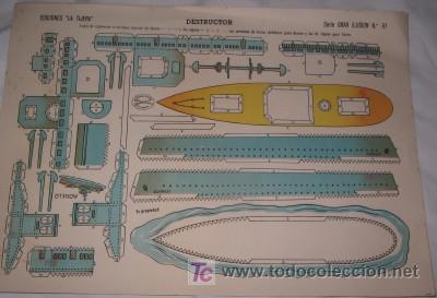 Coleccionismo recortables: RECORTABLE DE CONSTRUCCION DESTRUCTOR, DE LA TIJERA - Foto 1