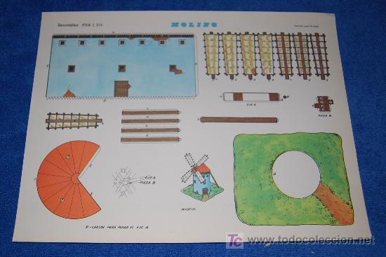 Coleccionismo recortables: Recortable de construcciones - Molino - EVA - Foto 1