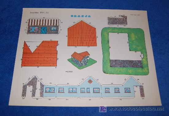 Coleccionismo recortables: Recortable de construcciones - Granja - EVA - Foto 1