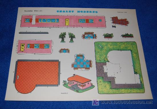 Coleccionismo recortables: Recortable de construcciones - Chalet - EVA - Foto 1