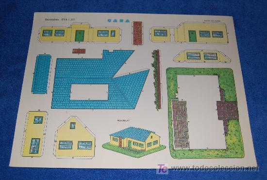 Coleccionismo recortables: Recortable - Recortable de construcciones - Casa - EVA - Foto 1