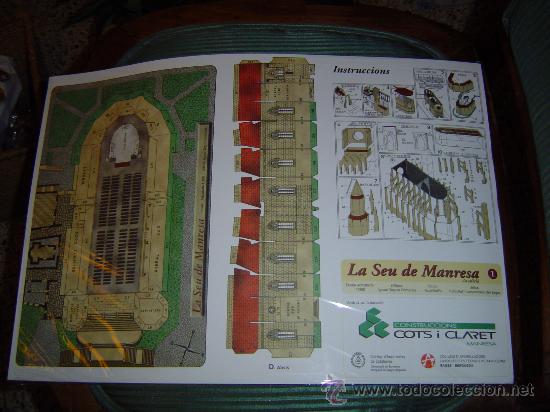 Coleccionismo recortables: Recortable La Seu de Manresa 2&ordf; edici&oacute; 4 hojas - Foto 1
