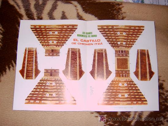 Coleccionismo recortables: Castillo de Chichen Itza - Foto 1