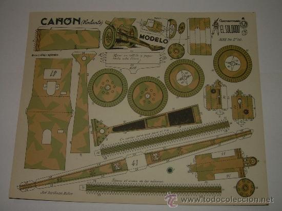 Coleccionismo recortables: ANTIGUO RECORTABLE...CA&Ntilde;ON - Foto 1