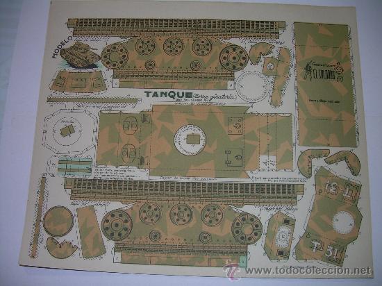 Coleccionismo recortables: ANTIGUO RECORTABLE...TANQUE TORRETA GIRATORIA - Foto 1