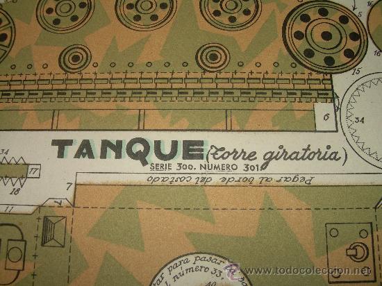 Coleccionismo recortables: ANTIGUO RECORTABLE...TANQUE TORRETA GIRATORIA - Foto 3