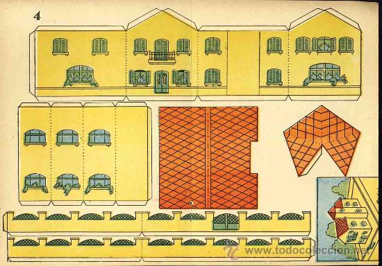 Coleccionismo recortables: Recortable de construcciones: Casa (sin editor, num.4) - Foto 1