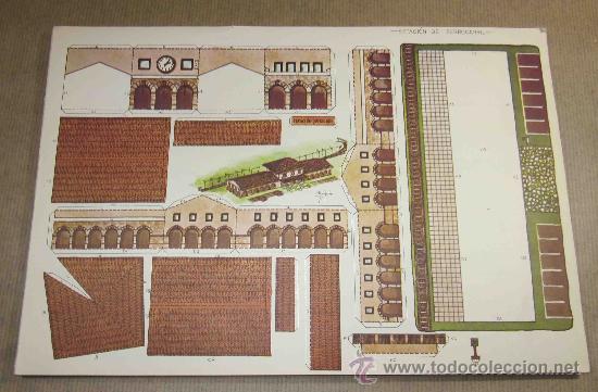 Coleccionismo recortables: RECORTABLE ESTACI&Oacute;N DE FERROCARRIL,EDICIONES ZULIA - Foto 1