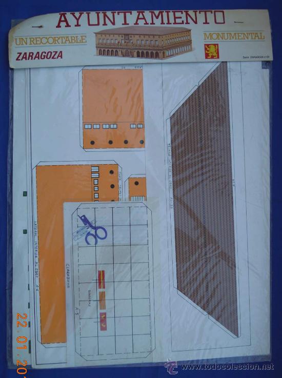 Coleccionismo recortables: Recortable ayuntamiento de Zaragoza - Foto 1