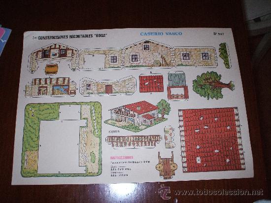 Coleccionismo recortables: Recortable Boga Caserio Vasco mide 34  x  24 - Foto 1