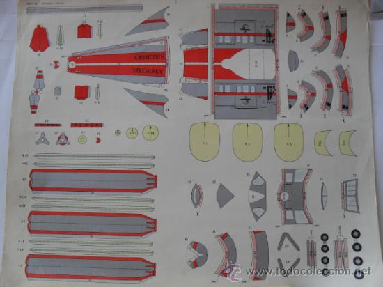 Coleccionismo recortables: SIKORSKY S-55 HELICOPTER - Foto 1