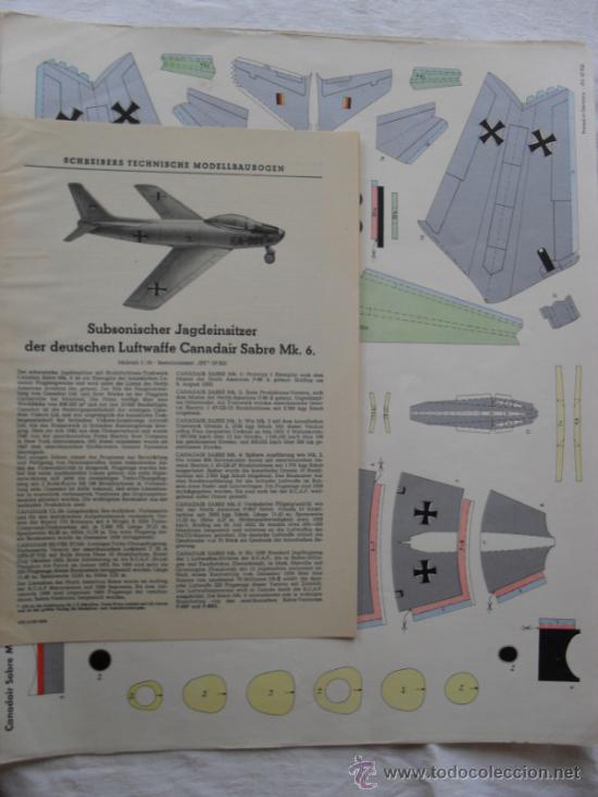 Coleccionismo recortables: SUBSONISCHER JAGDEINSITZER DER DEUTSCHEN LUFTWAFFE - Foto 1