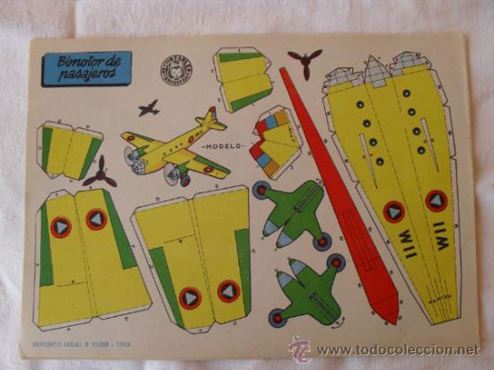 Coleccionismo recortables: RECORTABLE BIMOTOR DE PASAJEROS - Foto 1