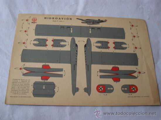 Coleccionismo recortables: RECORTABLE ED IMPERIO HIDRO AVION - Foto 1