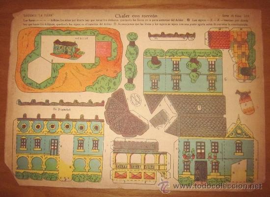 Coleccionismo recortables: RECORTABLE CHALET CON TORRE&Oacute;N,ED.LA TIJERA - Foto 1
