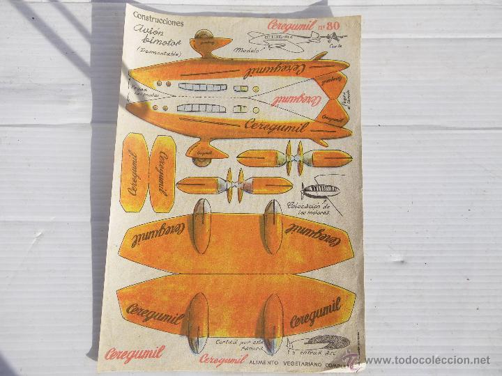 Coleccionismo recortables: ANTIGUO RECORTABLE CONSTRUCCIONES  AVION - Foto 1