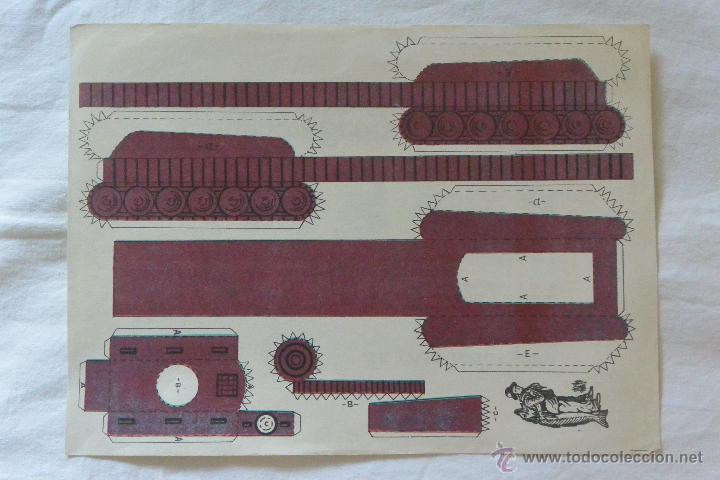 Coleccionismo recortables: HOJA RECORTABLE TANQUE - Foto 1