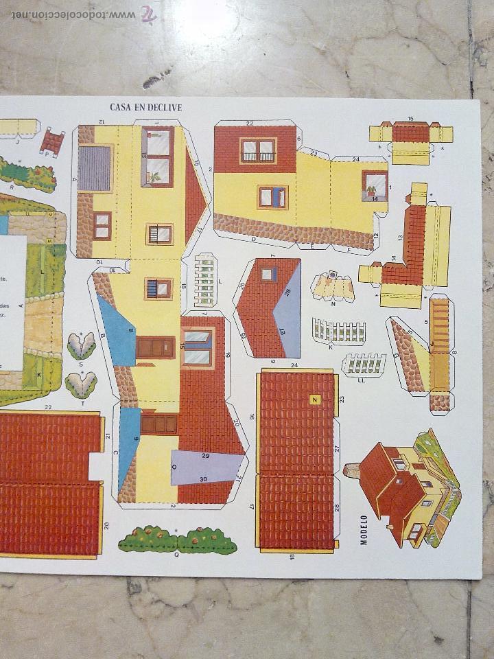 Coleccionismo recortables: RECORTABLE CASA EN DECLIVE - PARA CONSTRUIR - DE LOS A&Ntilde;OS 70. - Foto 3