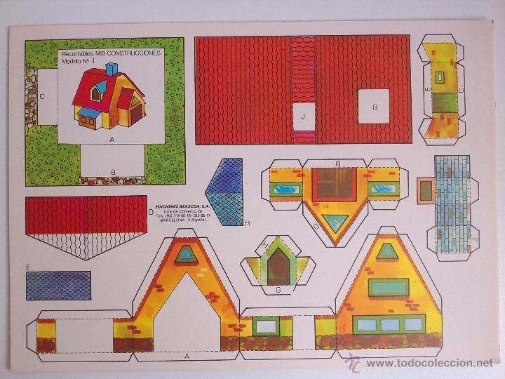 Coleccionismo recortables: 8 RECORTABLES - MIS CONSTRUCCIONES-EDICIONES BEASCOA -recortable casa - - Foto 5