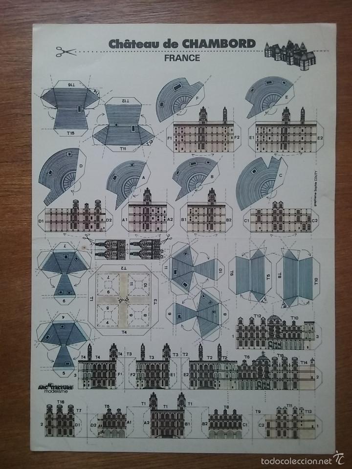 Coleccionismo recortables: MAQUETA RECORTABLE DEL CHATEAU DE CHAMBORD, FRANCIA, CASTILLOS, 1986