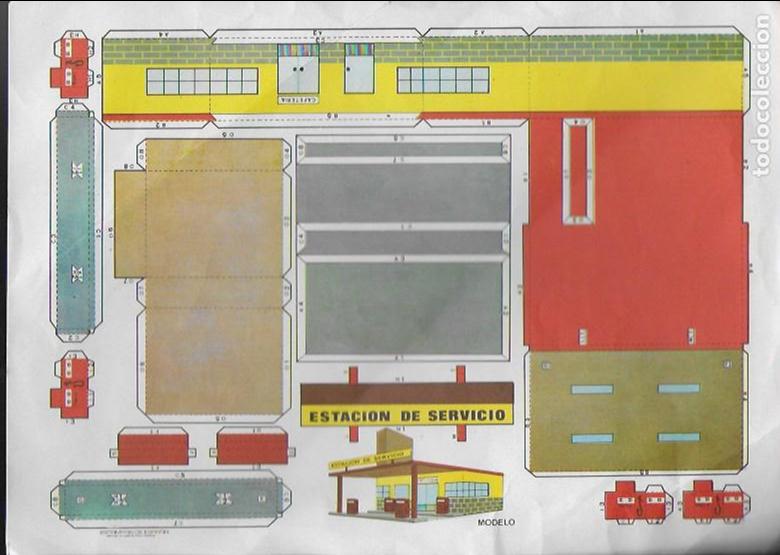 Coleccionismo recortables: Estacion de servicio. Estampas de Espa&ntilde;a. 19x26 cm. - Foto 1