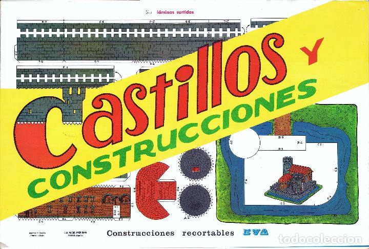 Coleccionismo Recortables: CASTILLOS Y CONSTRUCCIONES RECORTABLES EVA 2401 A 2410. LIBRO 50 PÁGS. 5 COLECCIONES 1971 (No Acredi - Foto 3 - 114897754