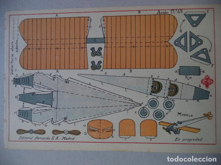 Coleccionismo recortables: RECORTABLES HERNANDO AVION N&ordm; 45 - Foto 1
