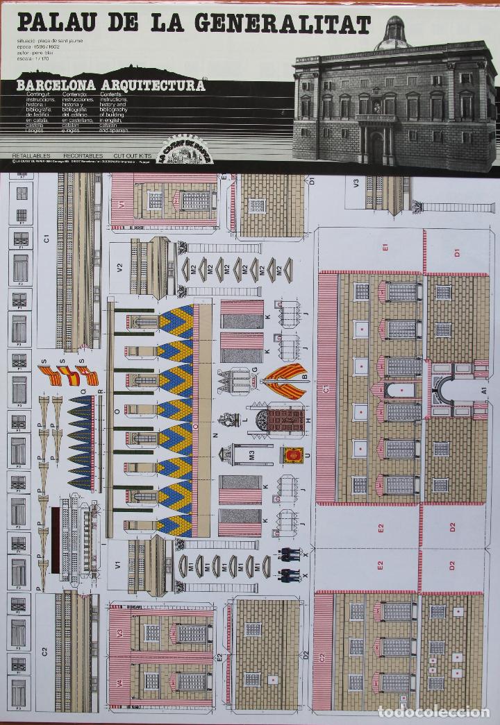Coleccionismo recortables: RECORTABLE PALACIO DE LA GENERALITAT (BARCELONA) - Foto 1
