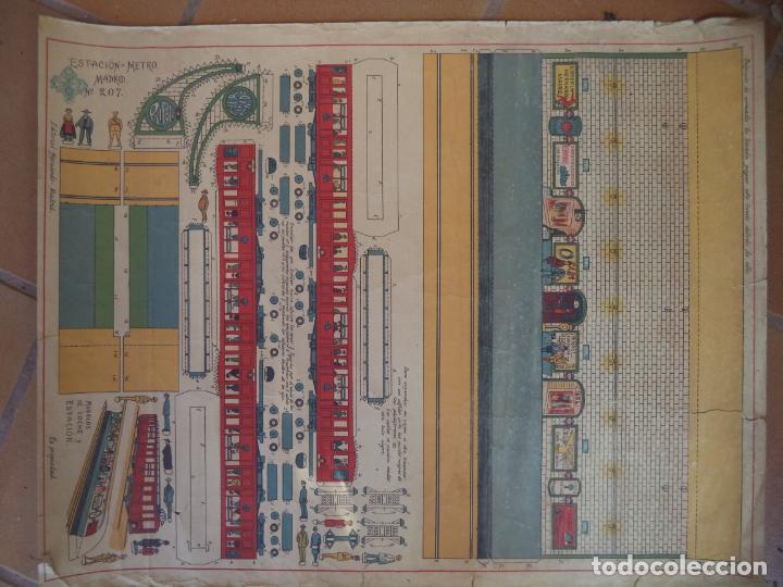 Coleccionismo recortables: HERNANDO.N&ordm; 207.ESTACION-METRO MADRID RECORTABLE CENTENARIO - Foto 1