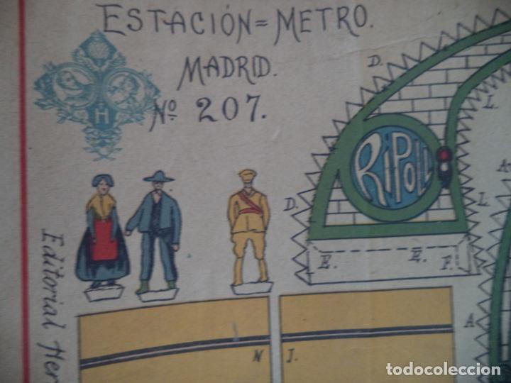 Coleccionismo recortables: HERNANDO.N&ordm; 207.ESTACION-METRO MADRID RECORTABLE CENTENARIO - Foto 2