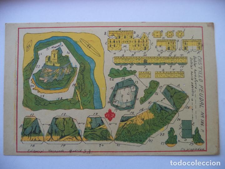 Coleccionismo recortables: HERNANDO N&ordm; 106 CASTILLO FEUDAL 26X16,5 CM - Foto 1
