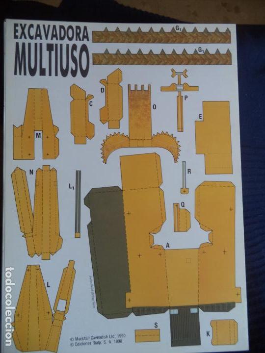 Coleccionismo recortables: EXCAVADORA MULTIUSO 4 PAGINAS +INSTRUCCIONES - Foto 1