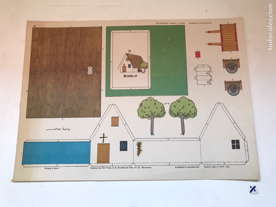 Coleccionismo recortables: LAMINA RECORTABLE - CASAS BARRACA VALENCIANA - Foto 1