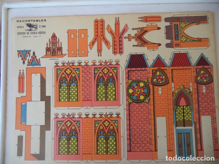 Coleccionismo recortables: RECORTABLES MARCA EL TORO SERIE B N&ordm; 7 EDIFICIO DE ESTILO GOTICO    44X32 CM - Foto 2