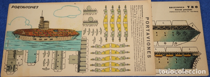 Coleccionismo recortables: Recortable - Portaviones - Ediciones TBO - Foto 1