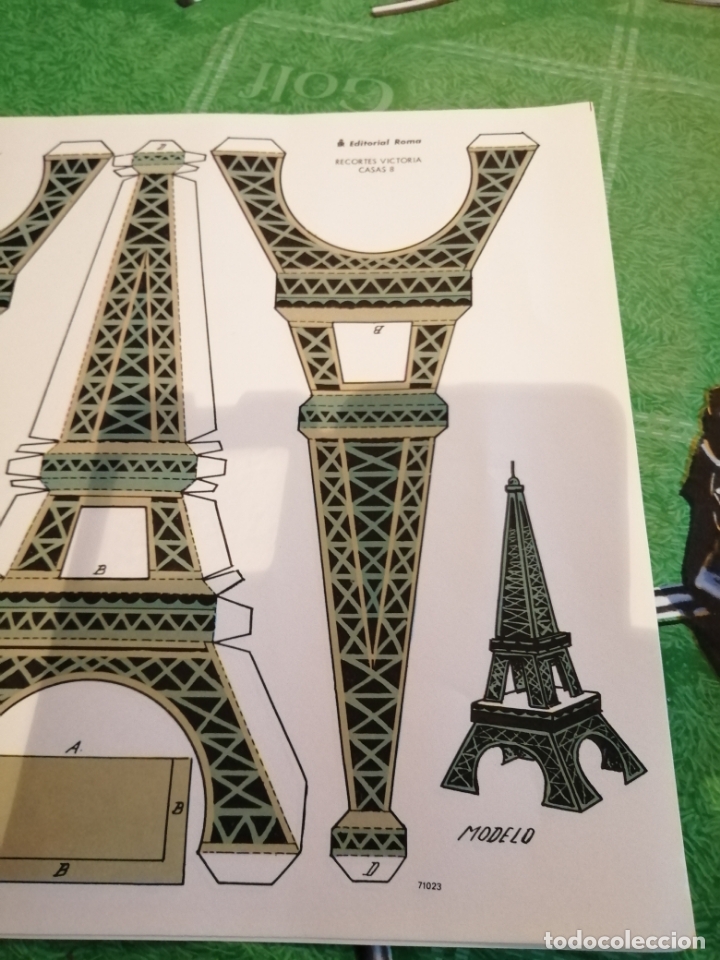 Coleccionismo recortables: ANTIGUO RECORTABLE DE LA TORRE EIFFEL - Foto 3