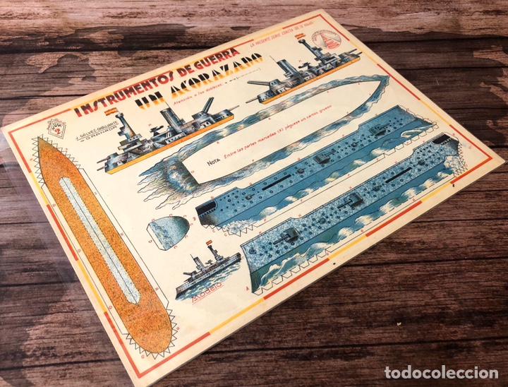 Coleccionismo recortables: Instrumentos de guerra un acorazado - Foto 1