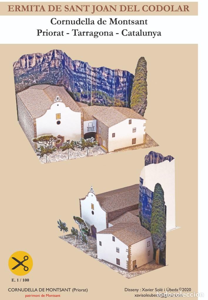 Coleccionismo recortables: MAQUETA RECORTABLE DE LA ERMITA DE SANT JOAN DEL CODOLAR ( TARRAGONA ) - Foto 1