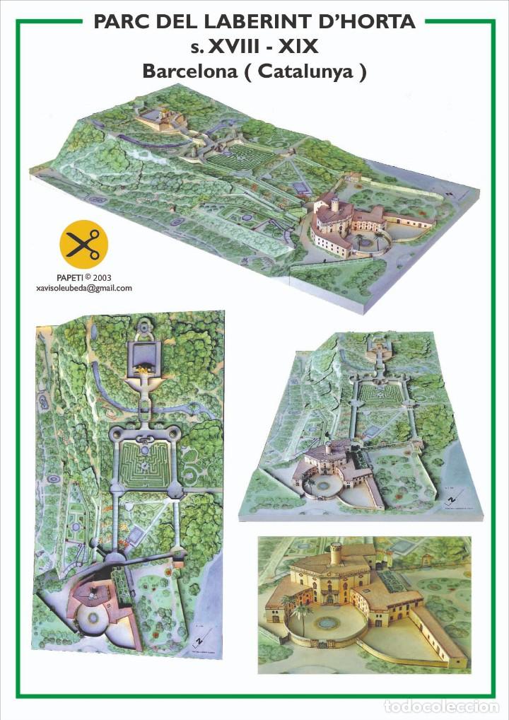 Coleccionismo recortables: MAQUETA RECORTABLE DEL PARQUE DEL LABERINTO ( BARCELONA) - Foto 1