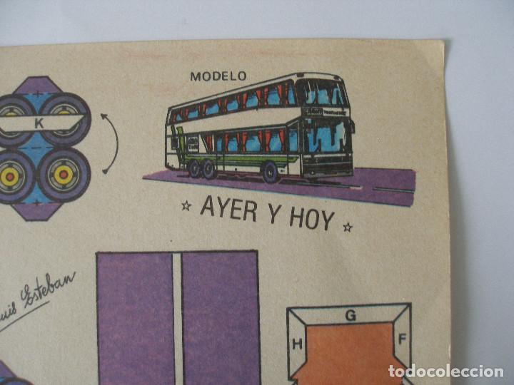 Coleccionismo Recortables: Autobús gran turismo serie Ayer y Hoy Ediciones Con Bel año 1990 - Foto 2 - 221110553