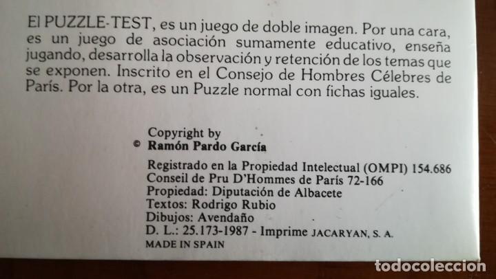 Coleccionismo recortables: PUZZLE TEST DIPUTACI&Oacute;N DE ALBACETE 1987 - Foto 8