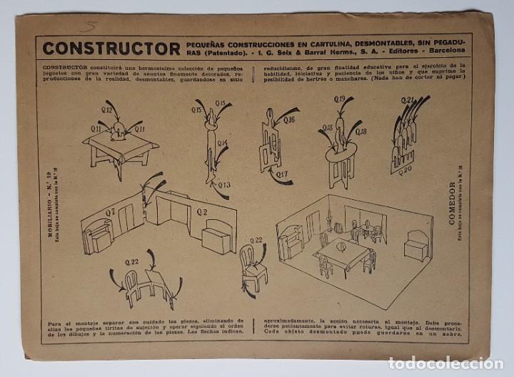 Coleccionismo recortables: Constructor. Seix Barral, Barcelona. n&ordm; 19. - Foto 2