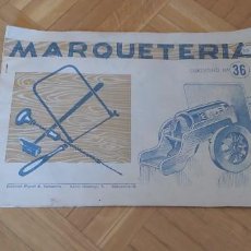 Coleccionismo Recortables: MARQUETERÍA. CUADERNO Nº 36. EDITORIAL MIGUEL A. SALVATELLA