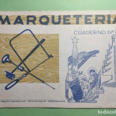 Coleccionismo Recortables: CUADERNO DE MARQUETERÍA Nº 38 . SALVATELLA 1960 . BELEN Y MAS . - NUEVO SIN USO
